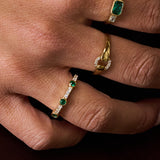 EMERALD DROP RING