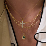 EMERALD BEZEL NECKLACE