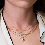 EMERALD BEZEL NECKLACE