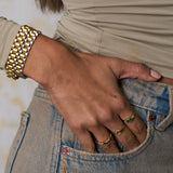 EAST WEST EMERALD RING