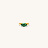 14K BIRTHSTONE MARQUISE PINKY RING