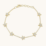 14K NOVA STAR DIAMOND BRACELET