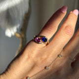 14K BIRTHSTONE SOLITAIRE WAVE PINKY RING