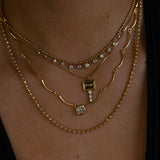 SOLITAIRE WAVE NECKLACE