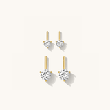 ROUND DIAMOND BAR EARRINGS