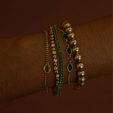 BEZEL BEAD TENNIS BRACELET