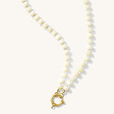 WHITE MOCHA GEMSTONE NECKLACE