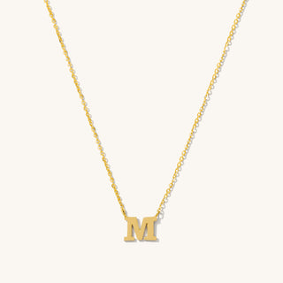 14K BLOCK INITIAL NECKLACE