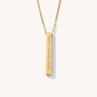 VERTICAL BAR ENGRAVABLE NECKLACE