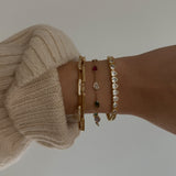 QUEEN OF HEARTS BEZEL TENNIS BRACELET