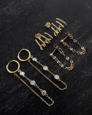 HALO CHAIN EARRINGS