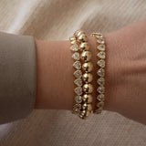 QUEEN OF HEARTS BEZEL TENNIS BRACELET