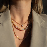 QUEEN OF HEARTS BEZEL TENNIS NECKLACE