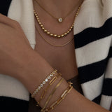 QUEEN OF HEARTS BEZEL TENNIS BRACELET