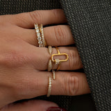 PAVÉ INTERTWINED RING
