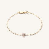 14K DIAMOND INITIAL BRACELET