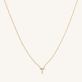 14K MINI DIAMOND INITIAL NECKLACE