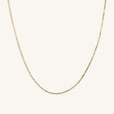 14K DISCO TILE NECKLACE
