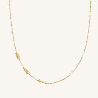 14K ASYMMETRICAL INITIAL NECKLACE