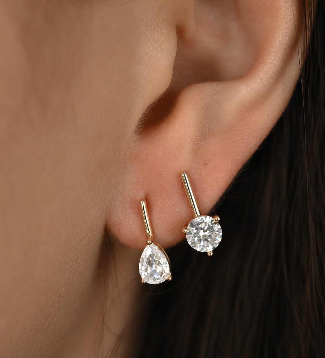 PEAR BAR EARRINGS