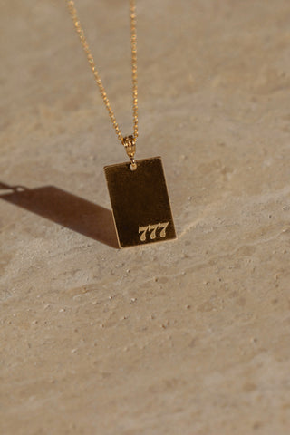 WILLOW NUMBER ENGRAVABLE NECKLACE