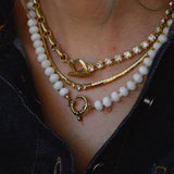 WHITE MOCHA GEMSTONE NECKLACE