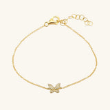 14K BUTTERFLY DIAMOND BRACELET