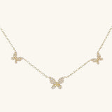 14K DIAMOND BUTTERFLY NECKLACE