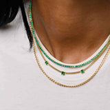EMERALD EVERYDAY TENNIS NECKLACE