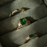 EMERALD DROP RING