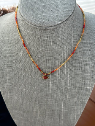 SUNSET GEMSTONE EYE NECKLACE