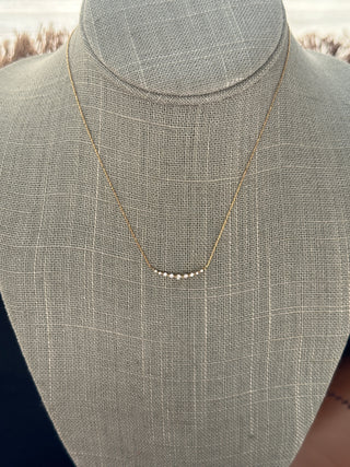 DAINTY CZ BAR NECKLACE