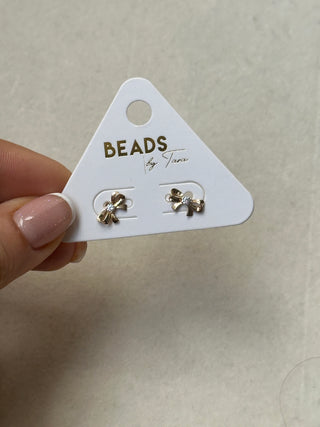 14K MINI BOW SCREWBACK STUDS