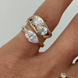 DOUBLE PEAR PINKY RING