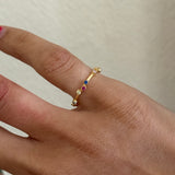 RAINBOW CLUSTER RING (SIZE 5)