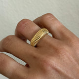 RIBBED DOME RING (SIZE 6)