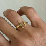 GOLD BAR RING (ADJUSTABLE)