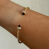 ONYX ROPE CUFF BRACELET (SIZE 8")