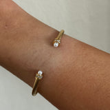 PEARL ROPE CUFF BRACELET (SIZE 7")