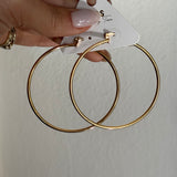 SKINNY GOLD EARRINGS (60 MM)