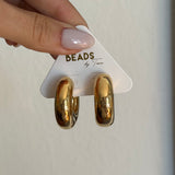 REVERSIBLE CHUNKY GOLD EARRINGS