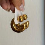 REVERSIBLE CHUNKY GOLD EARRINGS
