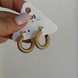 TEXTURED HOOP EARRINGS