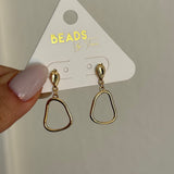 ORGANIC CIRCLE DROP EARRINGS
