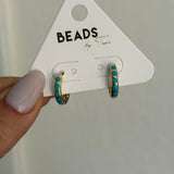 TURQUOISE DOT EARRINGS