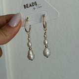 FRESHWATER PEARL BEAD EARRINGS