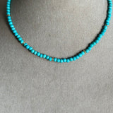 TURQUOISE GEMSTONE NECKLACE (14" + 2" EXT)