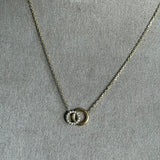 INTERTWINED CIRCLE NECKLACE (15" + 2" EXT)