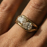 DOUBLE PEAR PINKY RING