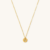 MINI CIRCLE INITIAL NECKLACE